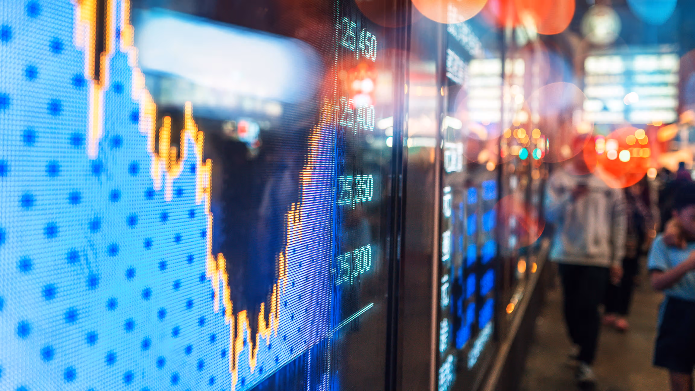 stock exchange digital display board